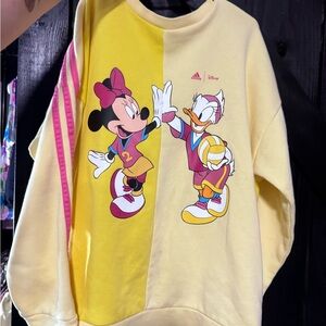 adidas Kids Yellow & Light Yellow Minnie & Daisy Pullover Sweatshirt